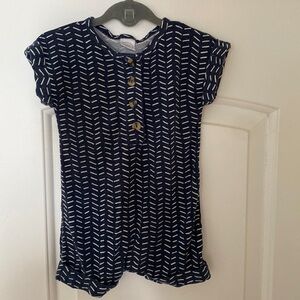 Lou Lou and company, size 6-12 months, navy and white